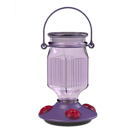 WOODSTREAM Lavender Field Top Fill Glass Hummingbird Feeder 242355